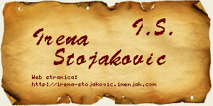 Irena Stojaković vizit kartica